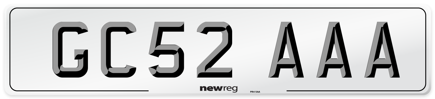 GC52 AAA Number Plate from New Reg